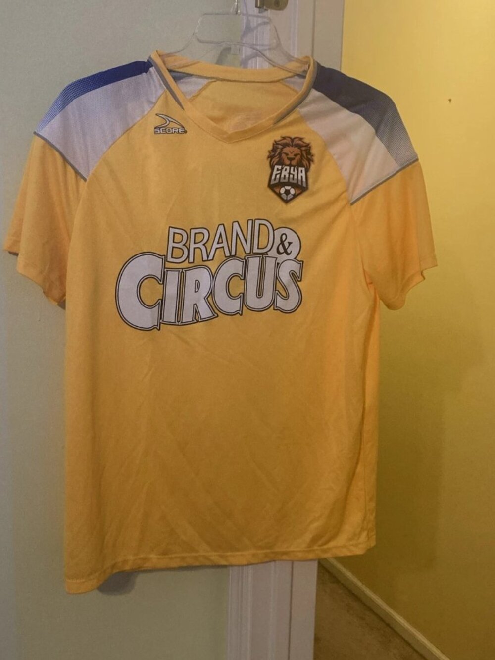 Men’s Large Yellow Brand And Circus Jersey Number 13